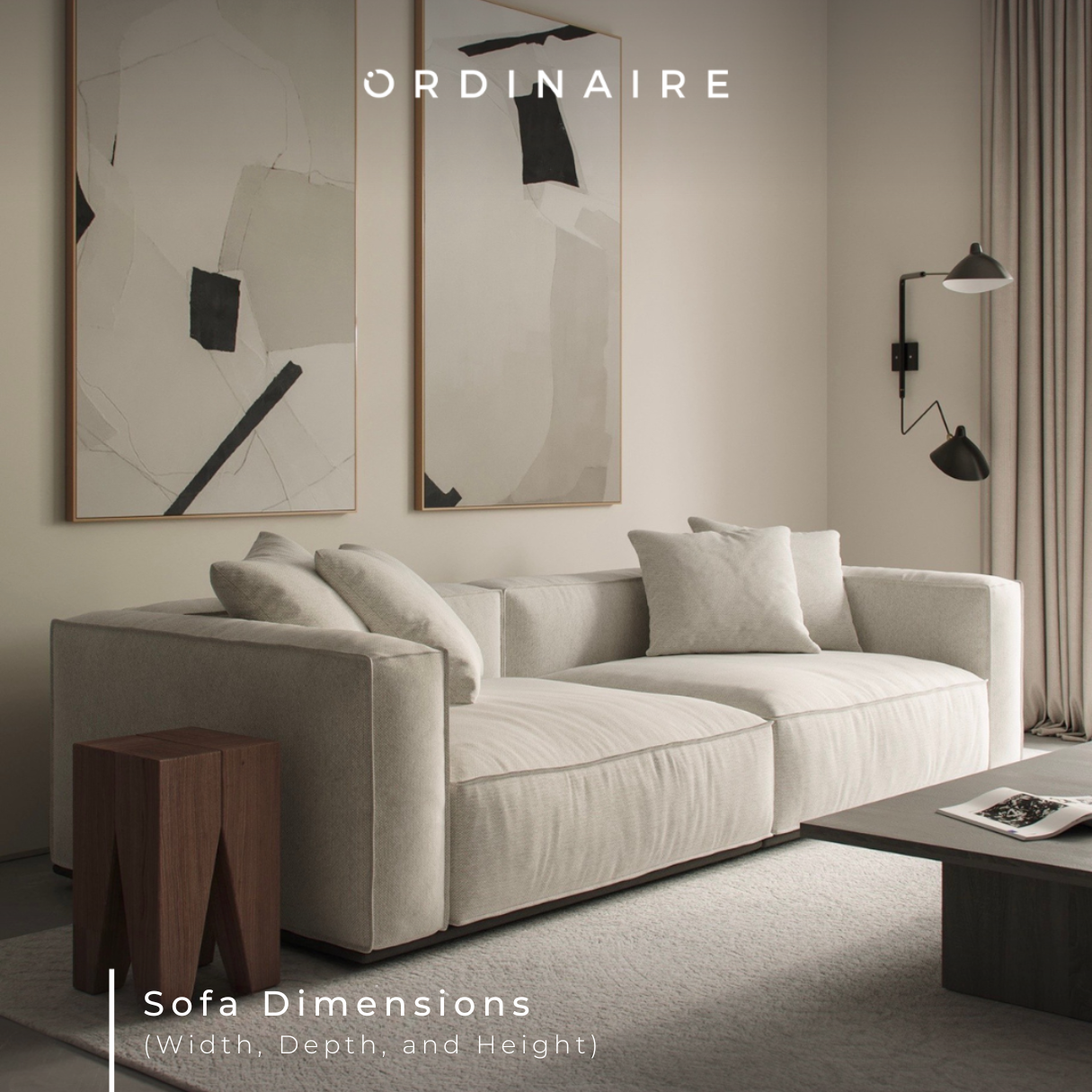 Sofa Dimensions (Width, Depth, and Height)
